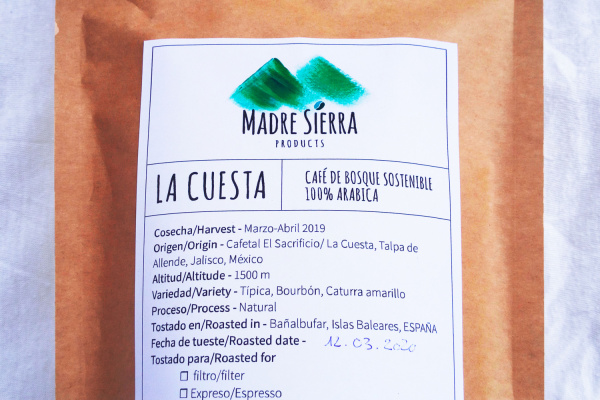 Café LA CUESTA en granos, cafe de especialidad, 100% Arabica, Tostado en la Serra de Tramuntana, MALLORCA