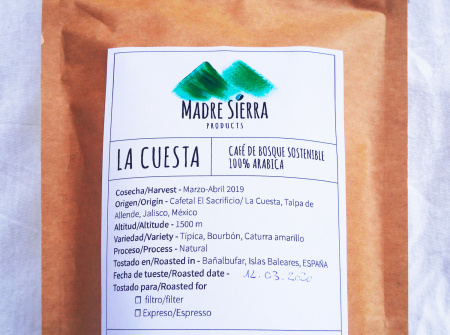 Café LA CUESTA molido, cafe de especialidad, 100% Arabica, Tostado en la Serra de Tramuntana, MALLORCA